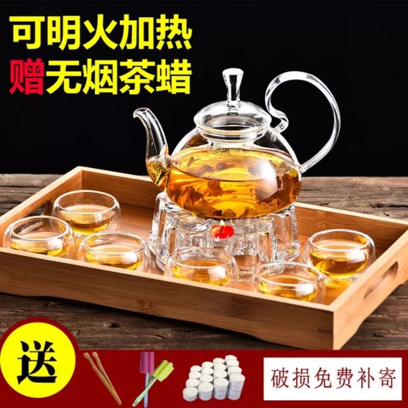 Set ấm + bếp thuỷ tinh chịu nhiệt