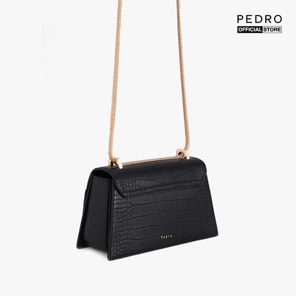 PEDRO - Túi đeo chéo chữ nhật Buckled Croc Effect PW2-75060043-01