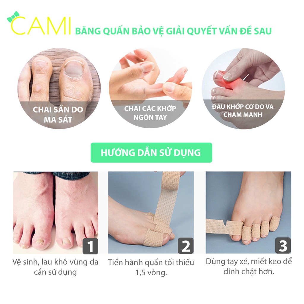 Cuộn băng quấn bảo vệ ngón tay khi viết bài và chơi thể thao, tiện lợi dễ dùng - Cami - CMPK247