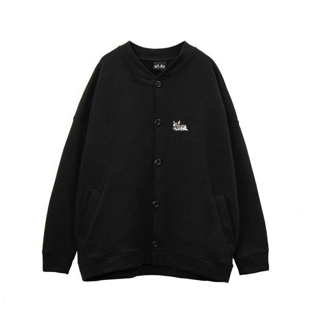 ÁO KHOÁC HOODIE NỮ NÚT GÀI THÊU HÌNH PHONG CÁCH