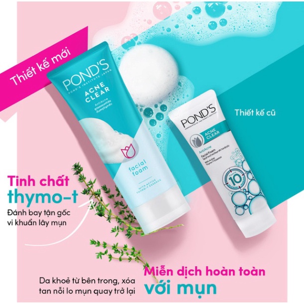 Sữa rửa mặt sáng da giúp sạch khuẩn Pond's 100g