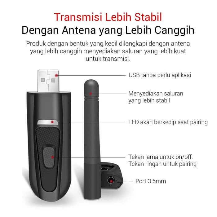 Usb Truyền Tín Hiệu Âm Thanh Px Btx-1100 Bluetooth 5.0 Hd