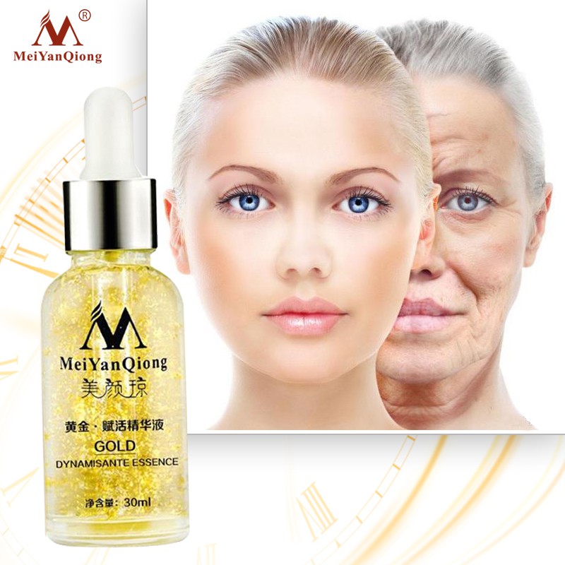 Serum phục hồi vàng MeiYanQiong Làm trắng làm căng da Giảm đường nét mịn Bổ sung độ ẩm cho da Giải quyết tình trạng da xỉn màu thô ráp 30ml