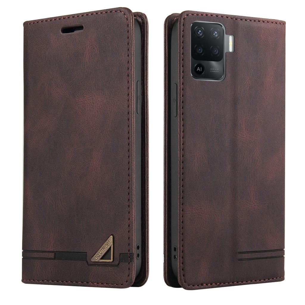 Oppo A94 / F19 Pro 008 Bao Da Nắp Gập Màu Trơn Đơn Giản Cho | BigBuy360 - bigbuy360.vn