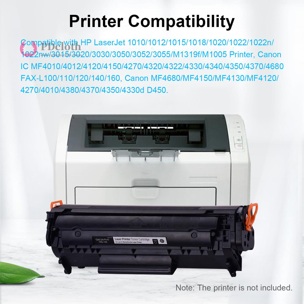 Hộp Mực Thay Thế Q2612A / Crg-104 / Fx-9 Cho Máy In Hp Laserjet 1010 / 1012 / 1015 / 1018 / 1020 / 3050 / M1319F / M1005 Ic Mf4010 / 4012 / 4120 / 4270 Cho Máy In