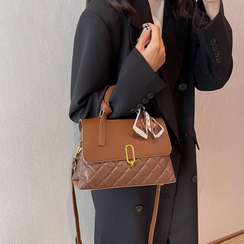 Túi Đeo Vai Bằng Lụa Sức Chứa Lớn Trang Trí Khăn Choàng Đơn Giản Dành Cho Bạn Nữ