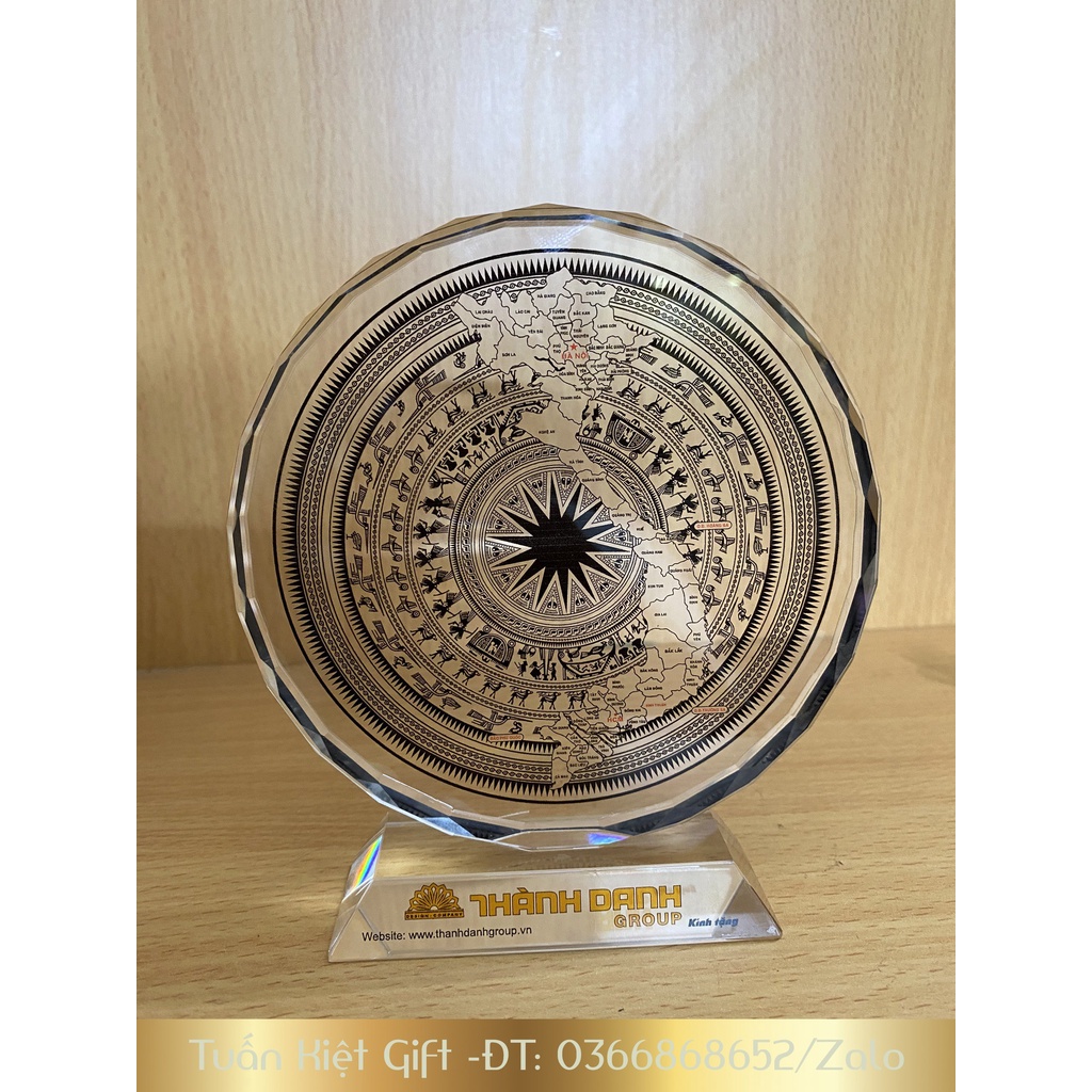 Combo 5 kỷ niệm chương pha lê tròn đường kính 12cm