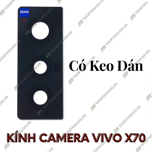 Mặt kính camera vivo x70 có sẵn keo dán