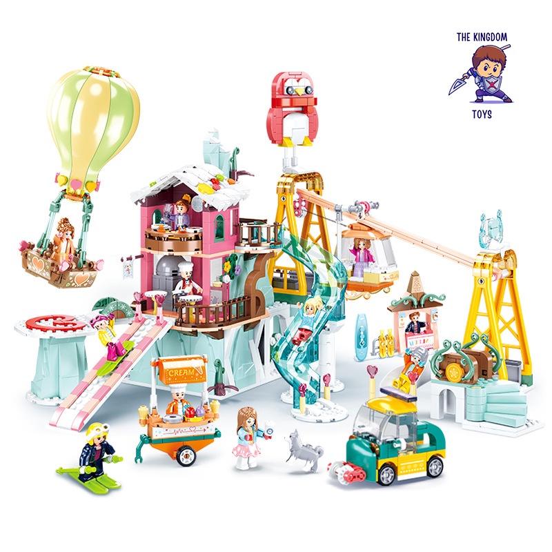 Đồ Chơi Lắp Ráp Friends Mô Hình Khu Trượt Tuyết Cú Hồng Mùa Đông Núi Alps Đồ Chơi Bé Gái B0962