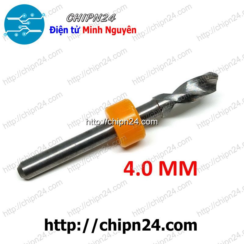 [1 CÂY] Mũi khoan mạch in CNC 4.0mm (Mạch điện tử, PCB)