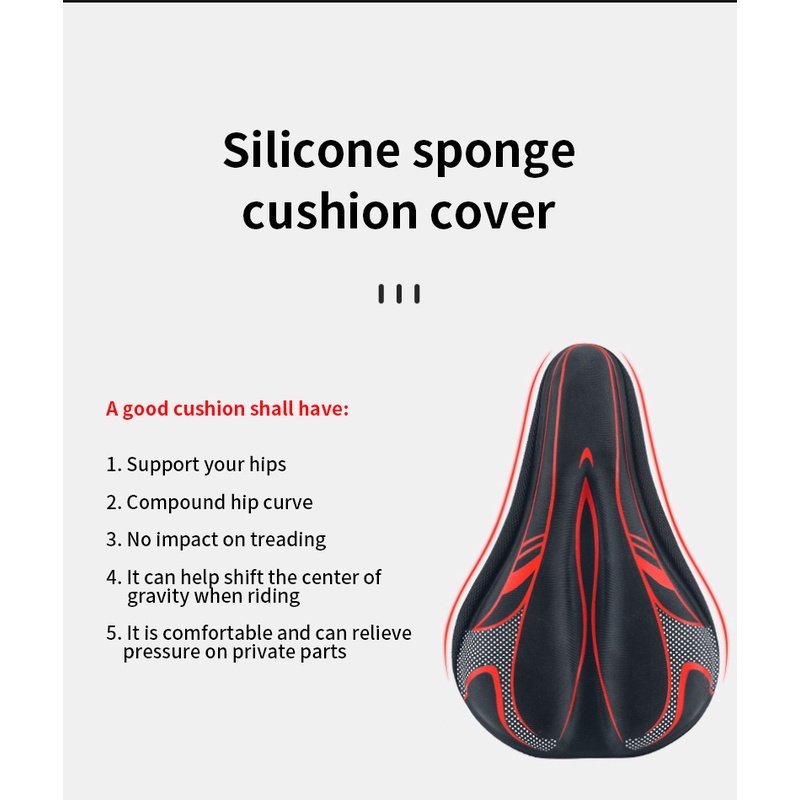 🚴Trong kho🚴Bọc yên xe đạp bằng silicon, đệm lót yên xe đạp leo núi thông dụng siêu mềm và thoải mái, phụ kiện xe đạp flash12_vn