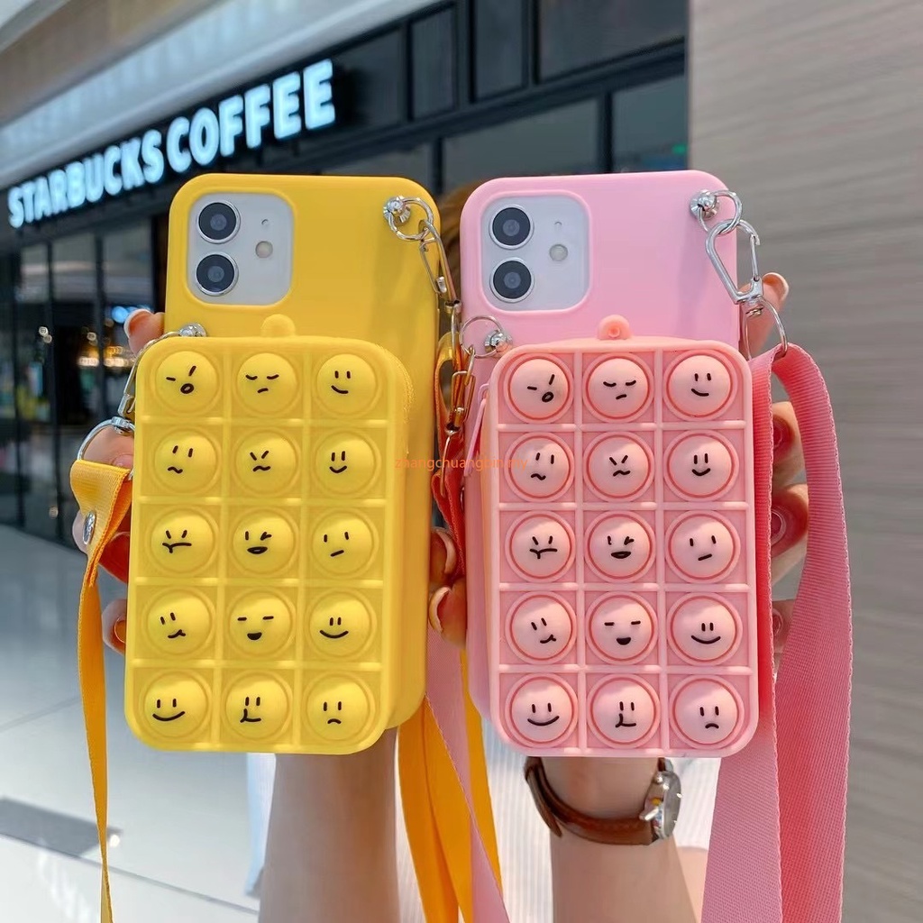 Ốp Điện Thoại Silicon Mềm Dạng Ví Đựng Tiền Xu Emoticons Cho Xiaomi Redmi 4x 4a 5a 6 6a 5 Plus Note 5a 4 4x 5 6 Pro