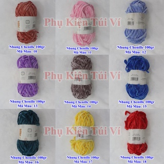 Len nhung Chenille (Mã Màu: 01 - 37)