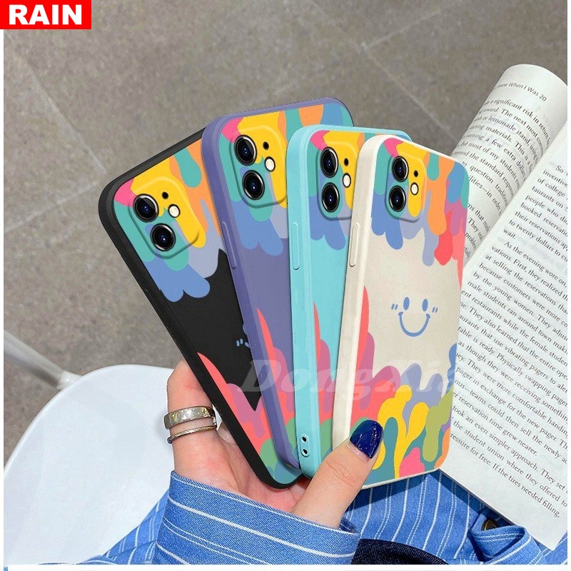 Ốp điện thoại silicon mềm họa tiết mặt cười cho Realme 8 7 6pro 5i C3 6i A15 A31 2020 A9 A5 A3S A5S Reno 3 4 5 A54 A94