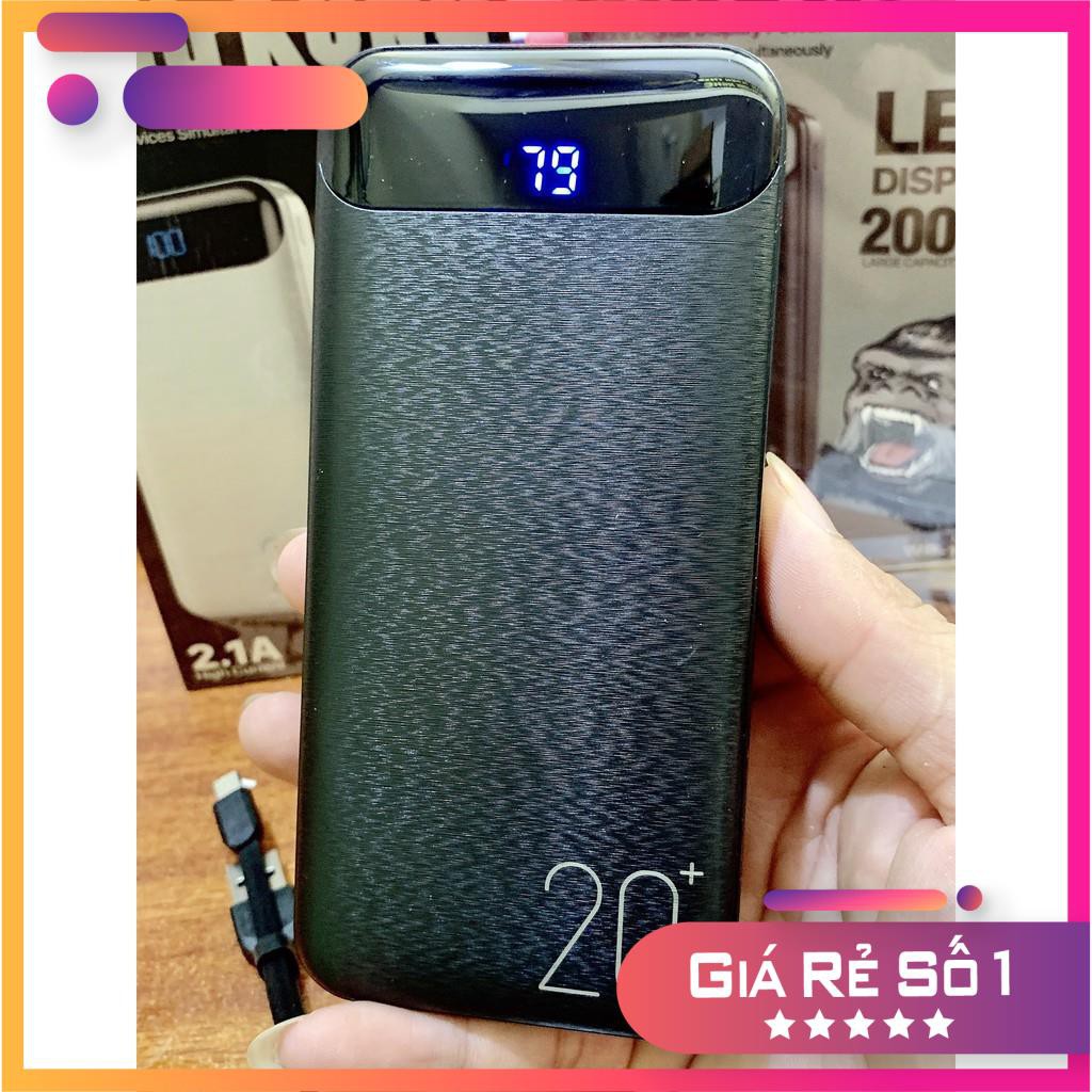 Sạc dự phòng ⚡CHÍNH HÃNG⚡ WK  WP-168 20000Mah, có đèn led báo % pin bảo hành 6 tháng lỗi 1 đổi 1 | BigBuy360 - bigbuy360.vn