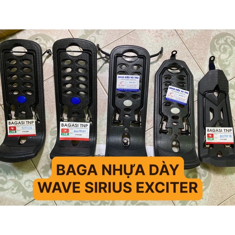 BAGA NHỰA XE WAVE A S RS 100 cc 110 cc SIRIUS CƠ EXCITER 135 cc 155 cc - CHÍNH HÃNG VŨ TRỤ VÀ BAGASI TNP GIÁ RẺ