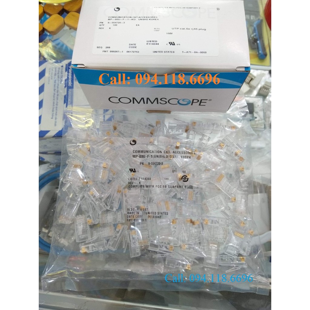 Giắc đấu nối cáp mạng Lan Cat5E UTP CommScope