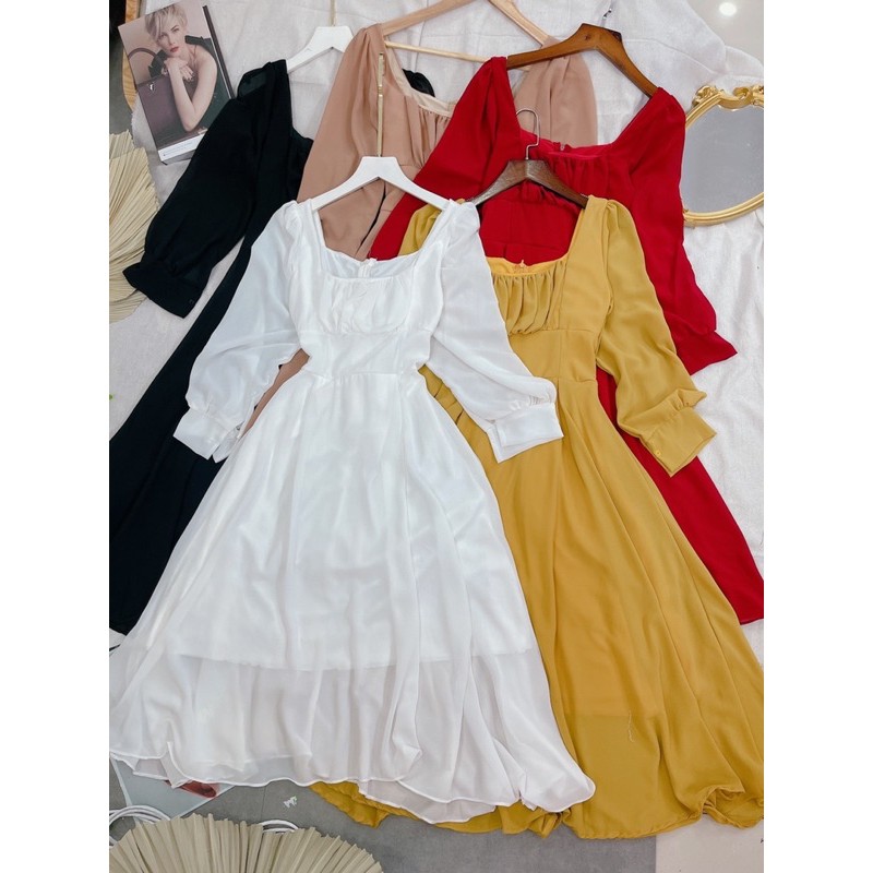 Đầm maxi voan 2 lớp cao cấp, Đầm xoè dự tiệc đi chơi | BigBuy360 - bigbuy360.vn