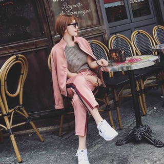 Set thể thao bomber hồng