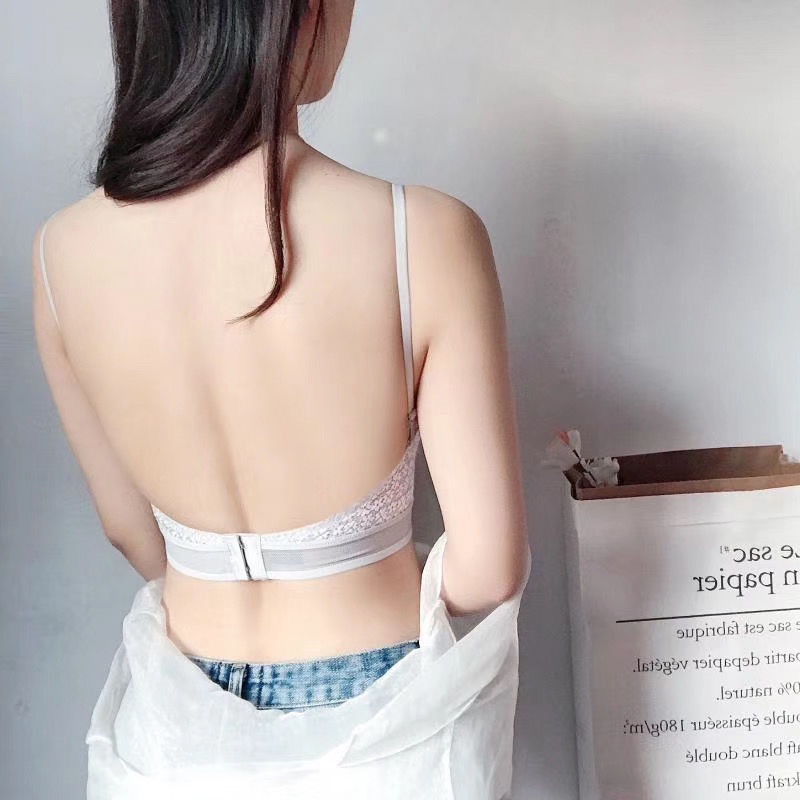 Áo Ngực Cổ Chữ U Cỡ Lớn Phối Ren Hỗ Trợ Tập Hợp Không Gọng Lưng Quyến Rũ Cho Nữ