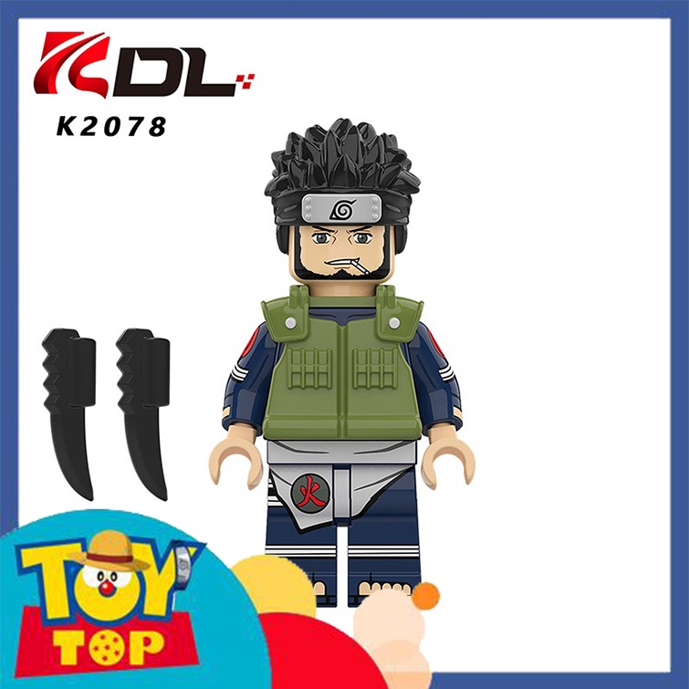 Đồ chơi lắp ráp ghép Naruto Ninja mini mẫu làng lá , Guy  , Sarutobi , Sasori Akatsuki xếp hình KDL 811