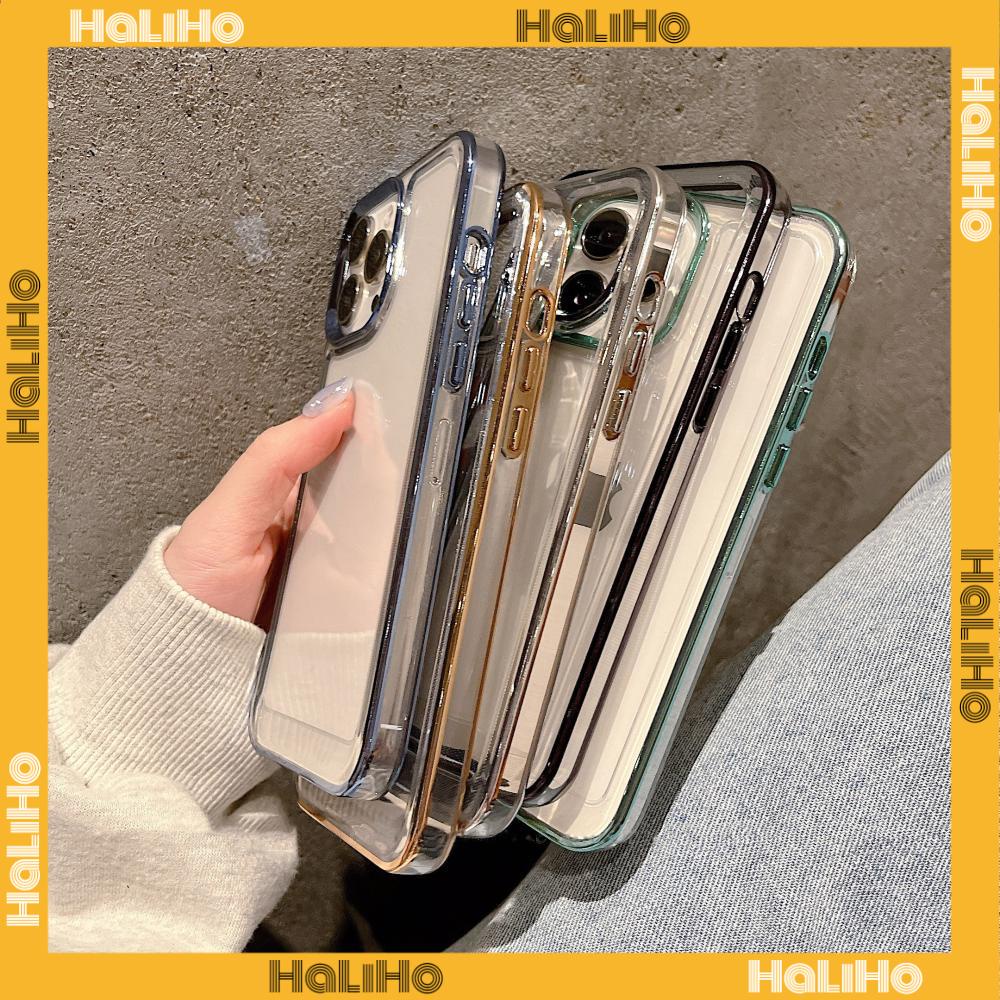 Ốp điện thoại TPU dẻo mạ kim loại sang trọng thích hợp cho iPhone 14 Pro Max 14 Plus 13 Pro Max 12 Pro Max 11 XR 7Plus