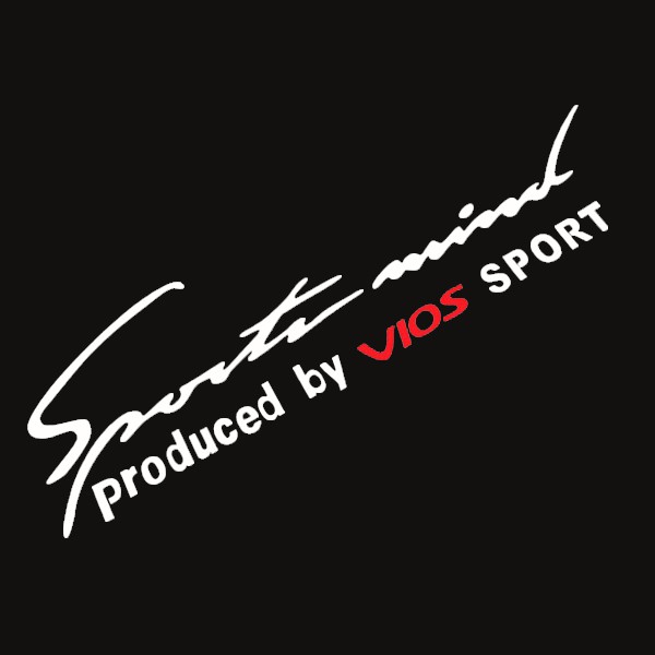 Tem decal sport mind dán capo xe ô tô Vios