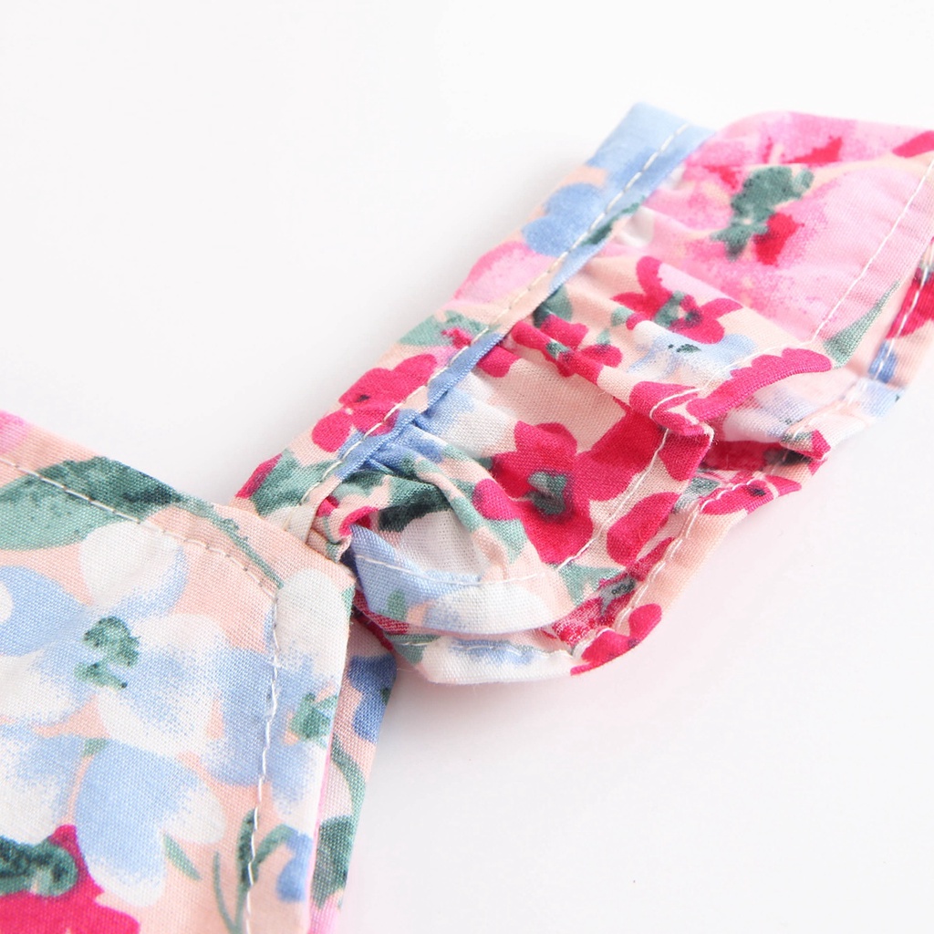 Set áo in hoa và quần Sanlutoz thời trang mùa hè dành cho bé gái