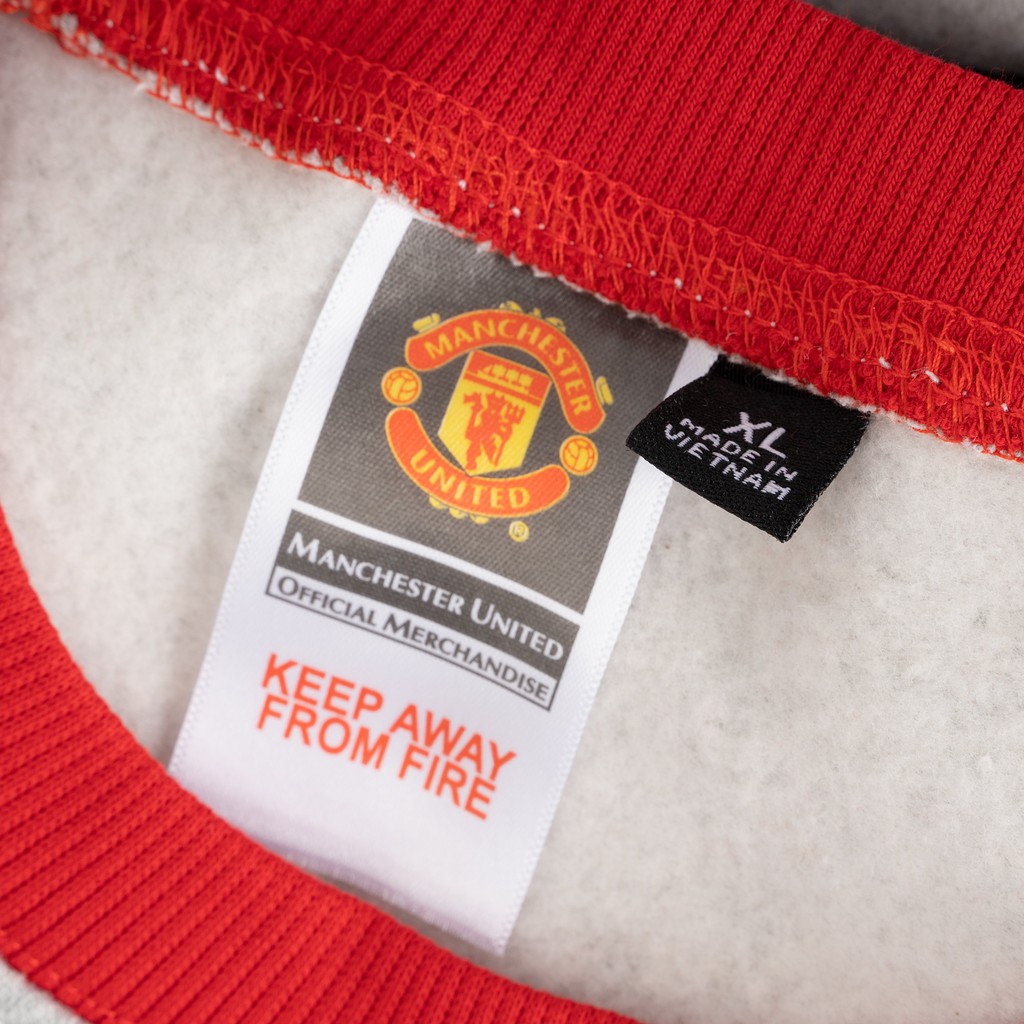 [SW166] Áo Sweater Thời Trang Manchester Utd Xám Tay Đỏ | BigBuy360 - bigbuy360.vn