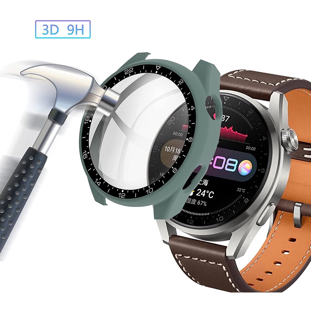 Bộ Kính Cường Lực Bảo Vệ Màn Hình Đồng Hồ Huawei Watch 3 Pro 48mm Kèm Ốp Bảo Vệ