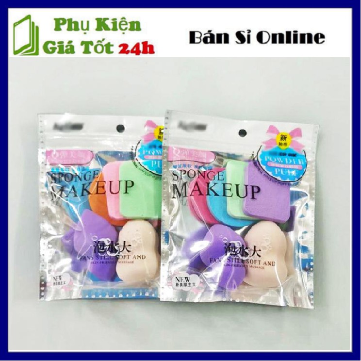 Set 6 Bộ Mút Tán Kem Nền Makeup