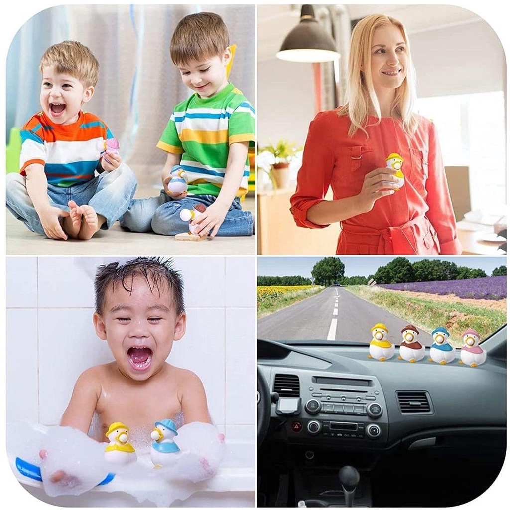 Đồ Chơi Nắn Bóp Đàn Hồi Giảm Stress Hình Chú Vịt Dễ Thương