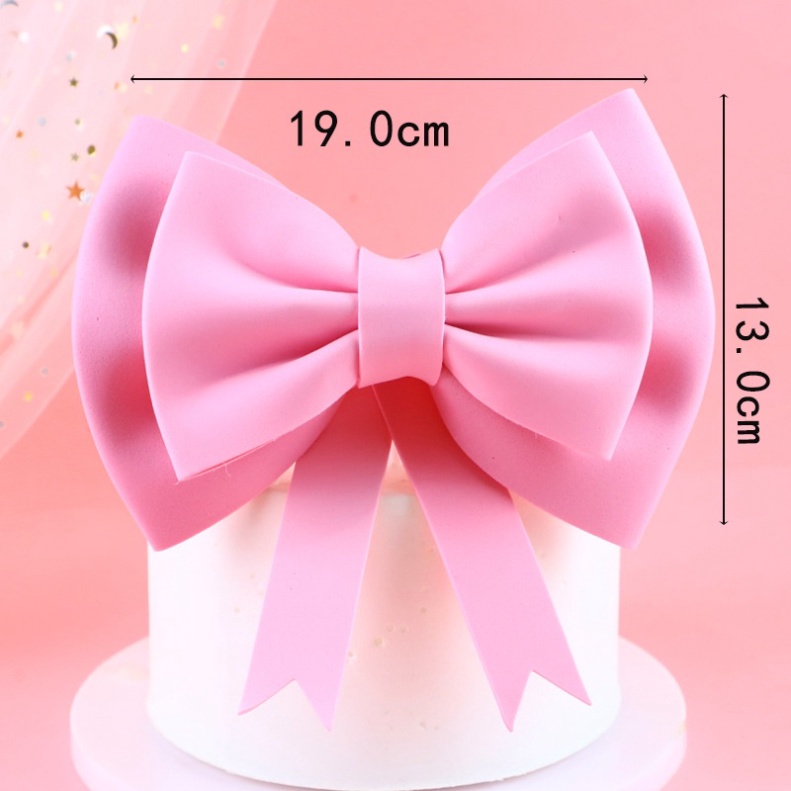 phụ kiện trang trí bánh [FREESHIP❤️] Cắm nơ bản to siêu đẹp