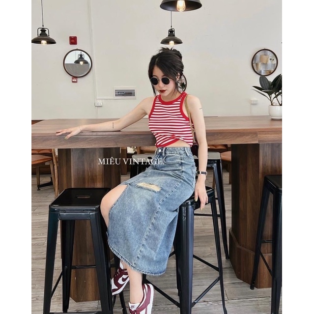 Áo thun gân 3 lỗ croptop