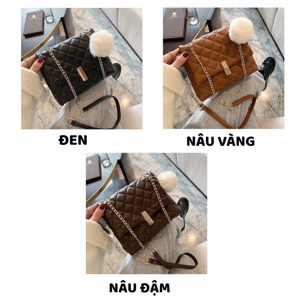 Túi Xách NữTặng Quà Túi Xách da PU cao cấp đeo chéo dây xích phối da hợp thời trang trẻ trung MÃ 661