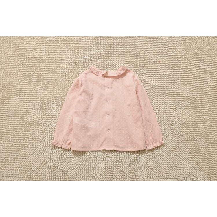 Aó sơ mi hồng ZARA bé gái