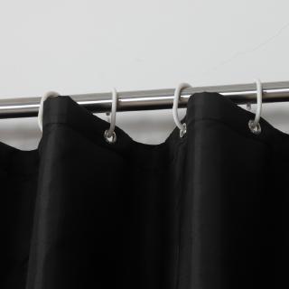 100g /m2Rèm tắm chống thấm nước polyester trơn màu đen