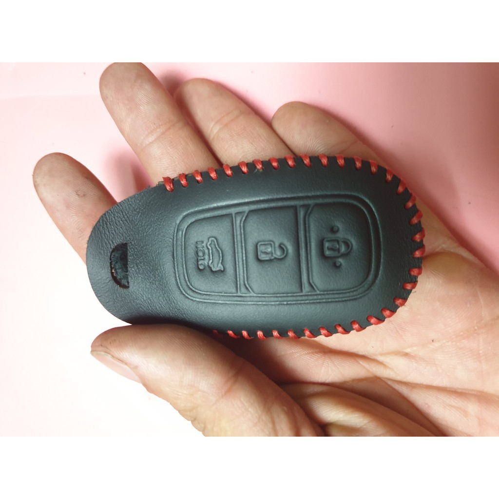 Bao da chìa khóa xe Santafe, Kona, Accent đời 2018 2019 2020 mẫu RO.
