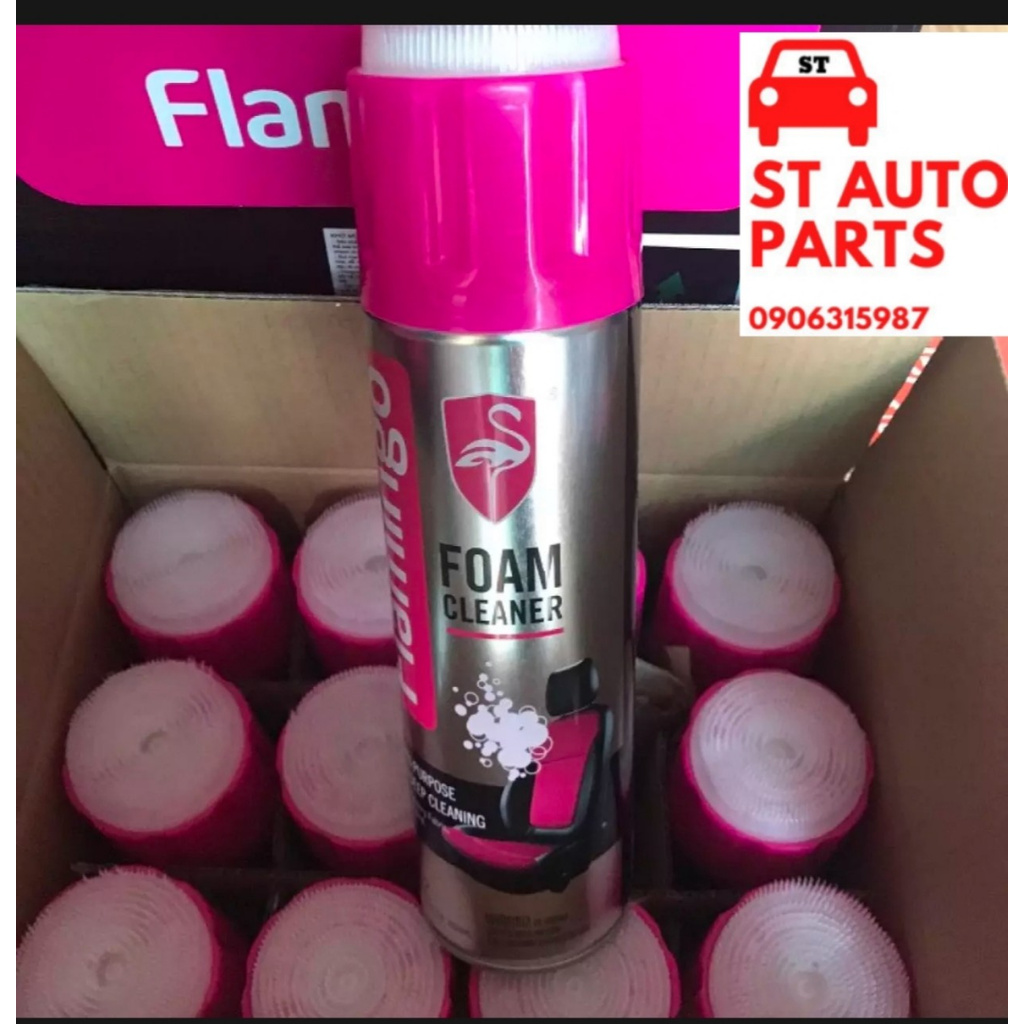 Xịt tẩy vệ sinh Làm sạch ghế da, nỉ, taplo nội thất xe Ô tô Flamingo 650ml