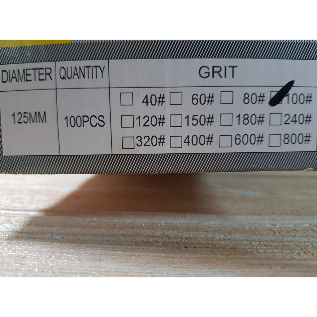GIẤY NHÁM TRÒN 125MM số P80/ P60 /P100/ P120/ P150/ P180/ P240