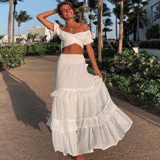 Chân váy tầng boho