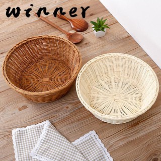 Giỏ mây tròn dùng để đựng trái cây