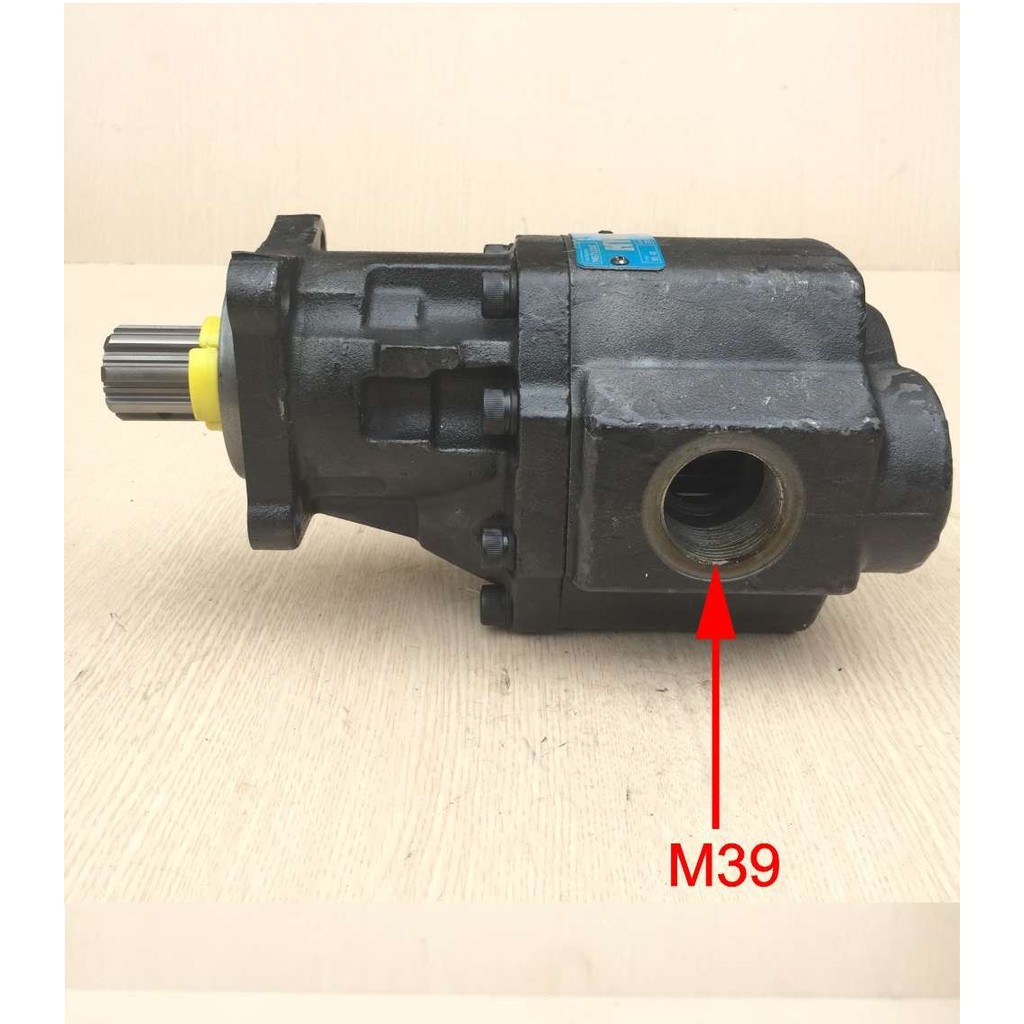 Bơm ben - Xe trên 8 tấn, 8 rơ nia, quay phải, 2 lỗ dầu bên M41, 4 lỗ bắt bơm ben M13, tâm lỗ 80*80 HYVA