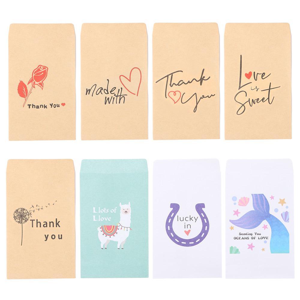 LAKAMIER Set 50 Túi Giấy Đựng Kẹo In Chữ Thank You