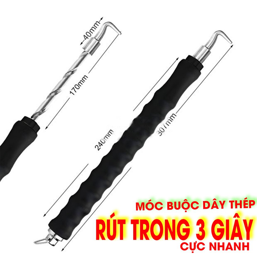 Móc buộc dây thép rút trong 3 giây