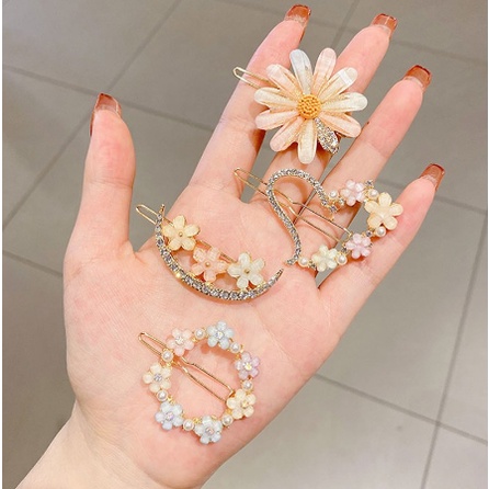 Haimeikang Simple Elegant Faux Pearl Hair Clip for Women