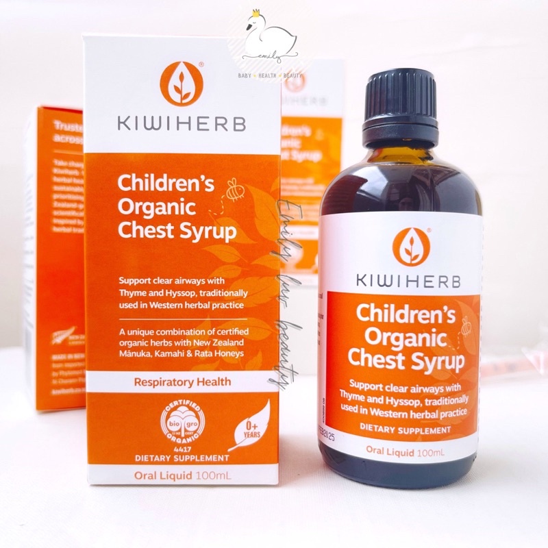 Siro giảm ho long đờm Kiwiherb Children’s Organic Chest Serup NewZealand chai 100ml