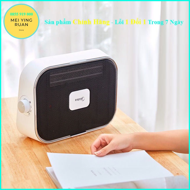 Máy sưởi gốm dùng trong nhà tắm , để bàn chống nước MIDEA không khô da, không ánh sáng hại mắt