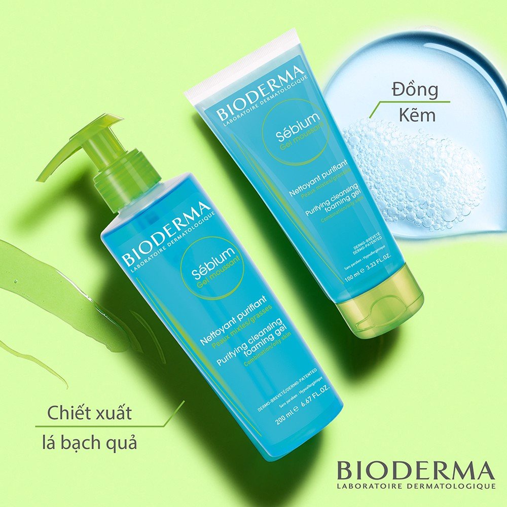Gel Rửa Mặt Tạo Bọt Dành cho da dầu Bioderma Sebium Gel Moussant 100ml-200ml