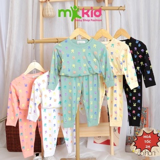 Bộ Thu Đông Cho Bé, Bộ Thun Lạnh Dài Tay MK KID Họa Tiết Thỏ  Mềm Mát Cho Bé Trai Bé Gái Mặc Ngủ .
